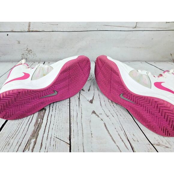 Ladies Size 10 RARE Breast Cancer Ribbon Nike Hyperfuse White/Pink 525021-101 - Picture 7 of 12